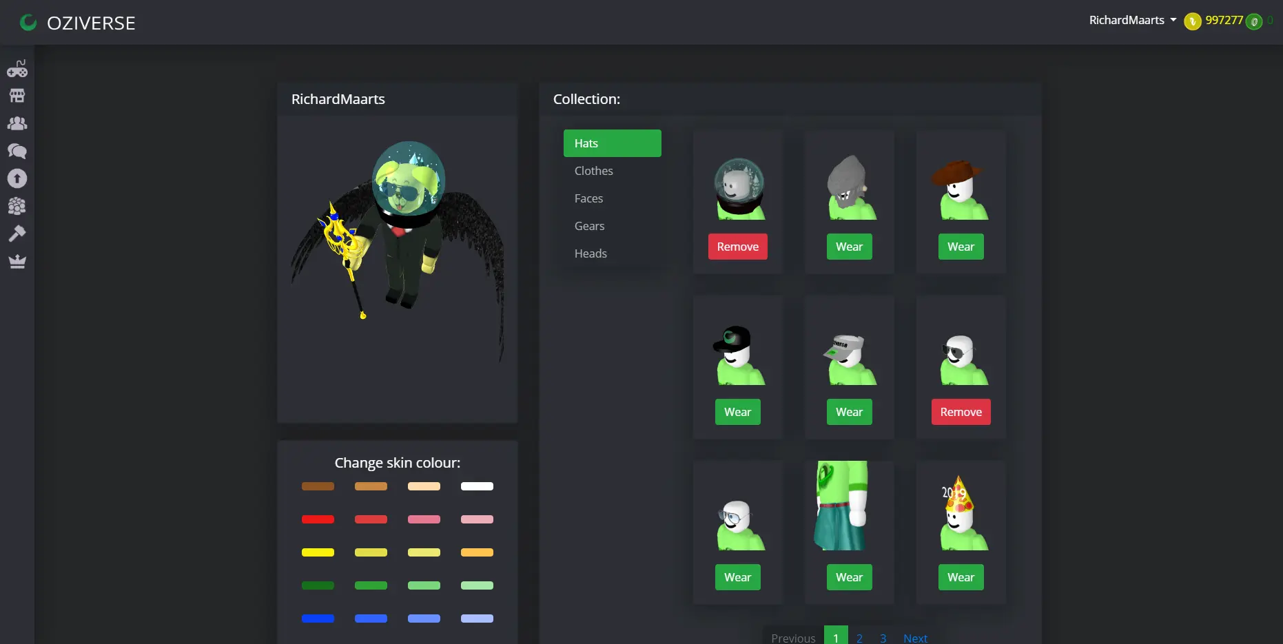 Avatar customisation