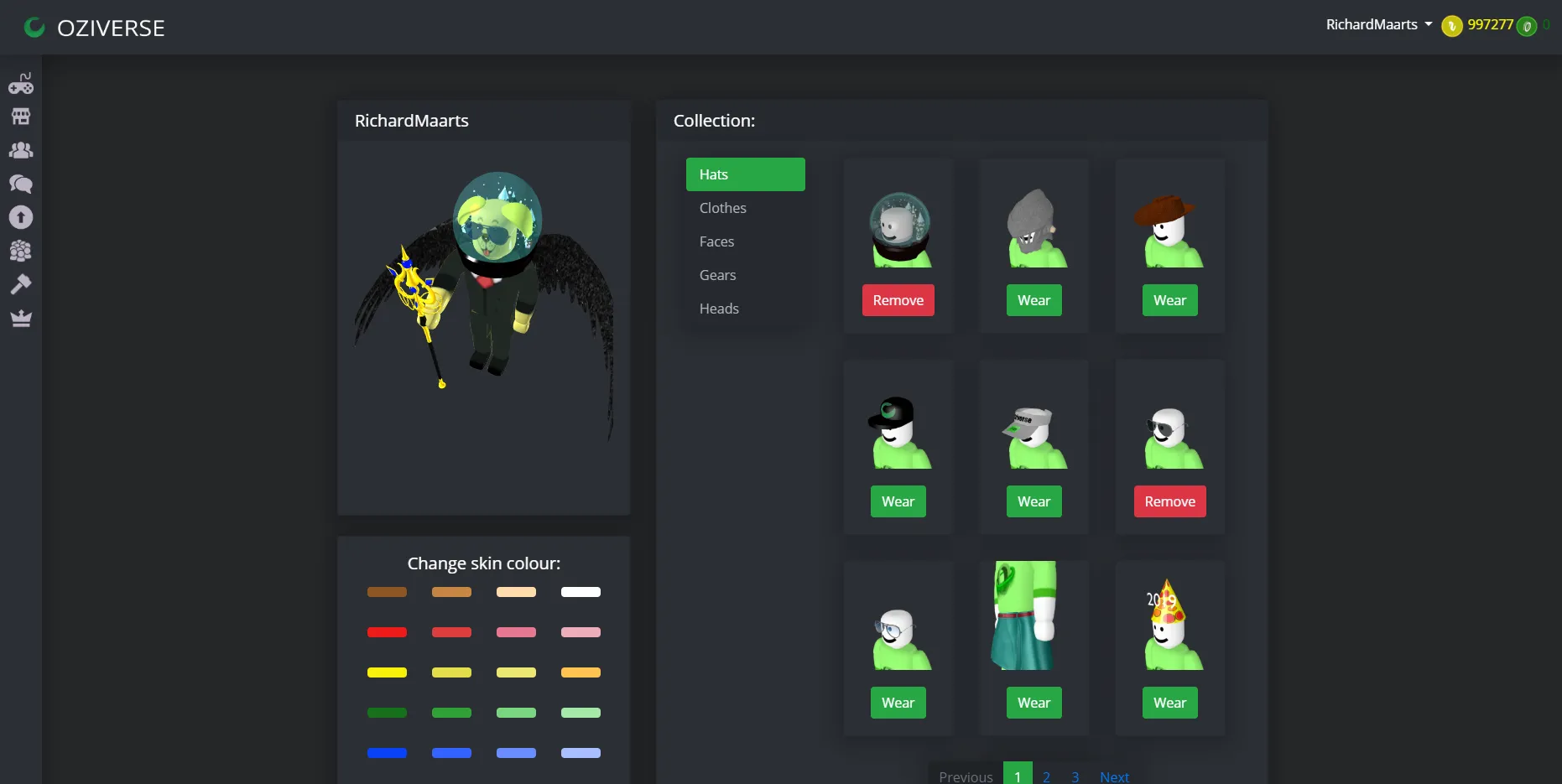 Avatar customisation